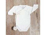 Body croisé coton bio maille fantaisie 6 mois et 9 mois