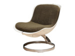 Fauteuil Goldfinger coussin kaki 84x79x71cm