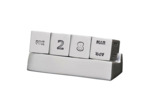 Calendrier Perpétuel Cubes argentés Aluminium 4x5x10cm