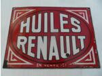 Plaque métal Huiles Renault - 40 x 30cm