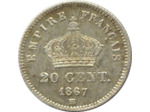 FRANCE 20 CENTIMES NAPOLEON III 1867 BB SUP N2