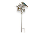 Tuteur fleur oiseau 35x14x101cm