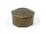 Boîte rangement Lisa doré 14x14x14cm