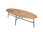 Table basse ovale Alban 45x59x147cm
