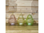 Lot de trois lampe poire Cremona led en verre 11x11x17cm