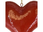 Suspension déco cœur rouge 25x7x25cm