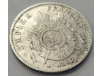FRANCE 1 FRANC NAPOLEON III tête laurée 1867 A (Paris) TB+ (G463)
