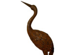 Héron fer décoratif 12x9x100cm