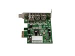 Carte adaptateur PCI Express - 3 ports Firewire - Faible encombrement