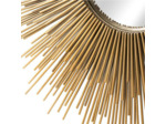 Miroir Straw doré métal 100x100x5cm