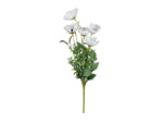 Fleur Artificielle Pavot Blanc Éclatant 55cm