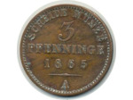 ALLEMAGNE PRUSSE 3 PFENNIG 1865 A TTB (W482)