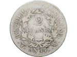 FRANCE 2 FRANCS NAPOLEON EMPEREUR AN 14 W (Lille) TB- (G495)