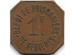 19 CORREZE - CLERGOUX 1 FRANC DEPOT DE PRISONNIERS DE SEDIERES 14/18 TTB+