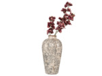 Vase céramique beige gris 21x21x35cm