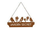 Suspension déco murale "Jardin secret" 51x43x22cm