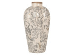 Vase céramique beige gris 21x21x35cm