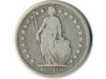 SUISSE 1 FRANC 1875 B TB N2
