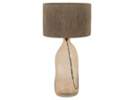 Lampe à poser ambre Heliac verre jute 30x60cm