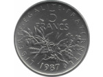 FRANCE 5 FRANCS ROTY 1987 FDC