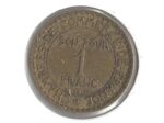 FRANCE 1 FRANC DOMARD 1927 TTB