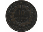 FRANCE 10 CENTIMES CERES 1878 K TB+ RARE