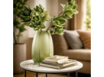 Vase Tricia Vert Mat verre 20x20x38cm