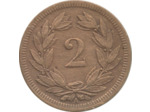 SUISSE 2 RAPPEN 1851 B TTB