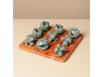 Jeux Morpion Oxo Marbre Travertin 23x23x6cm