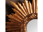 Mini Miroir en résine Soleil doré  15cm