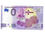 FINLANDE 2021-2 PRESIDENTTI L-K RELANDER 1925-1931 BILLET SOUVENIR 0 EURO