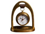 Horloge à poser cuivre Etrier 21x10x17cm