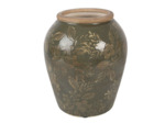 Vase céramique vert brun 15x18x18cm