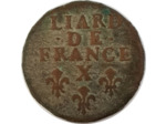 LOUIS XIV (1643-1715) LIARD DE FRANCE 1696 X (Amiens) 3gr38 TB+
