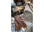 GF61037 Gants femme cuir agneau marine , bison, marron