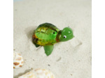 Figurine Miniature Tortue Verre Verte 7x6x3cm