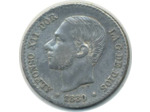 ESPAGNE 50 CENTIMOS 1880 MSM ALFONSO XII TTB (W685)