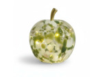 Lampe à Poser Led Pomme verte verre 22x22x24cm