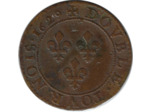LOUIS XIII (1610-1643) DOUBLE TOURNOIS buste drapé 1629 A (Paris) TB+