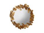 Miroir convexe feuilles de Ginkgo fer 58x58cm
