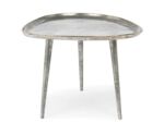 Table d'appoint Tahir aluminium argenté 60x50x39cm