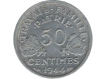 FRANCE 50 CENTIMES BAZOR 1944 B TTB+