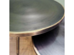 Ensemble 2 tables d'appoint métal 55x52 cm