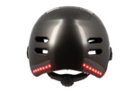 Casque urbain gris brillant - clignotants
