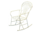Rocking chair blanche 60x79x104cm