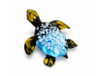 Figurine Miniature Tortue Verre Noire 7x6x3cm