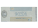 U.S.A. TRAVELERS CHEQUE VISA CREDIT LYONNAIS 50 DOLLARS 135.6002.521.899