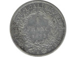 FRANCE 1 FRANC CERES 1872 K (Bordeaux) TTB+ taches
