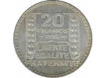 FRANCE 20 FRANCS TURIN 1934 SUP N2