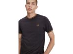 Tee Shirt FRED PERRY Twin Tipped Gris/Caramel